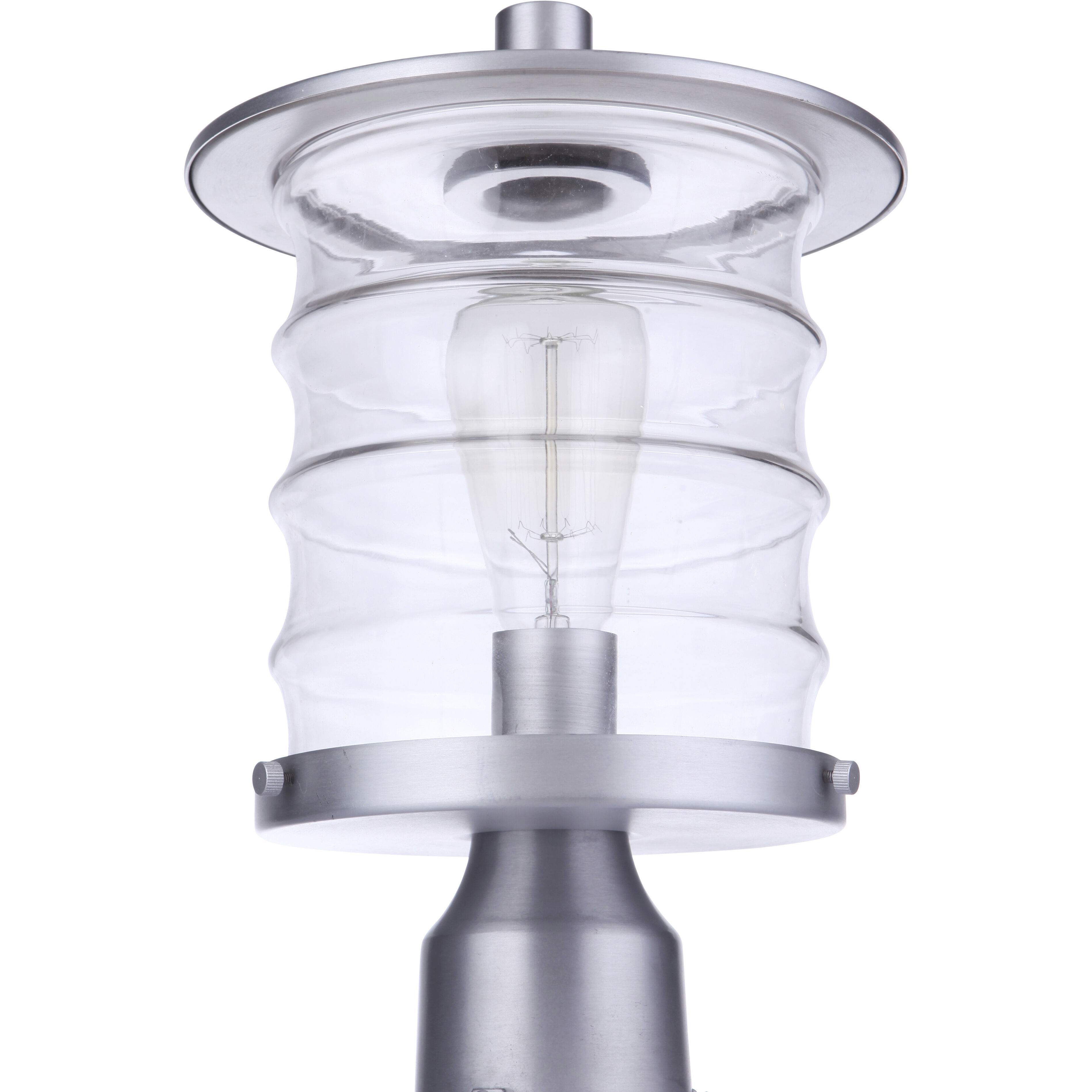 Canon 1 Light 14.13 inch Satin Aluminum Outdoor Post Mount