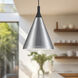 Dorothy Pendant Ceiling Light in Brushed Nickel with Black Detail