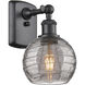 Ballston Athens Deco Swirl 1 Light 5.88 inch Matte Black Sconce Wall Light