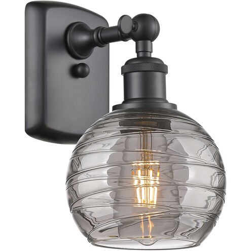 Ballston Athens Deco Swirl 1 Light 5.88 inch Matte Black Sconce Wall Light