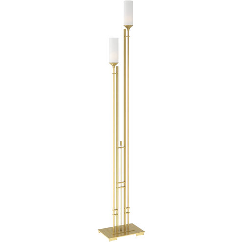 Metra Twin 74.7 inch 60 watt Modern Brass Floor Lamp Portable Light, Tall