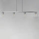 Scoop 4 Light 46 inch Polished Chrome Linear Pendant Ceiling Light in Clear