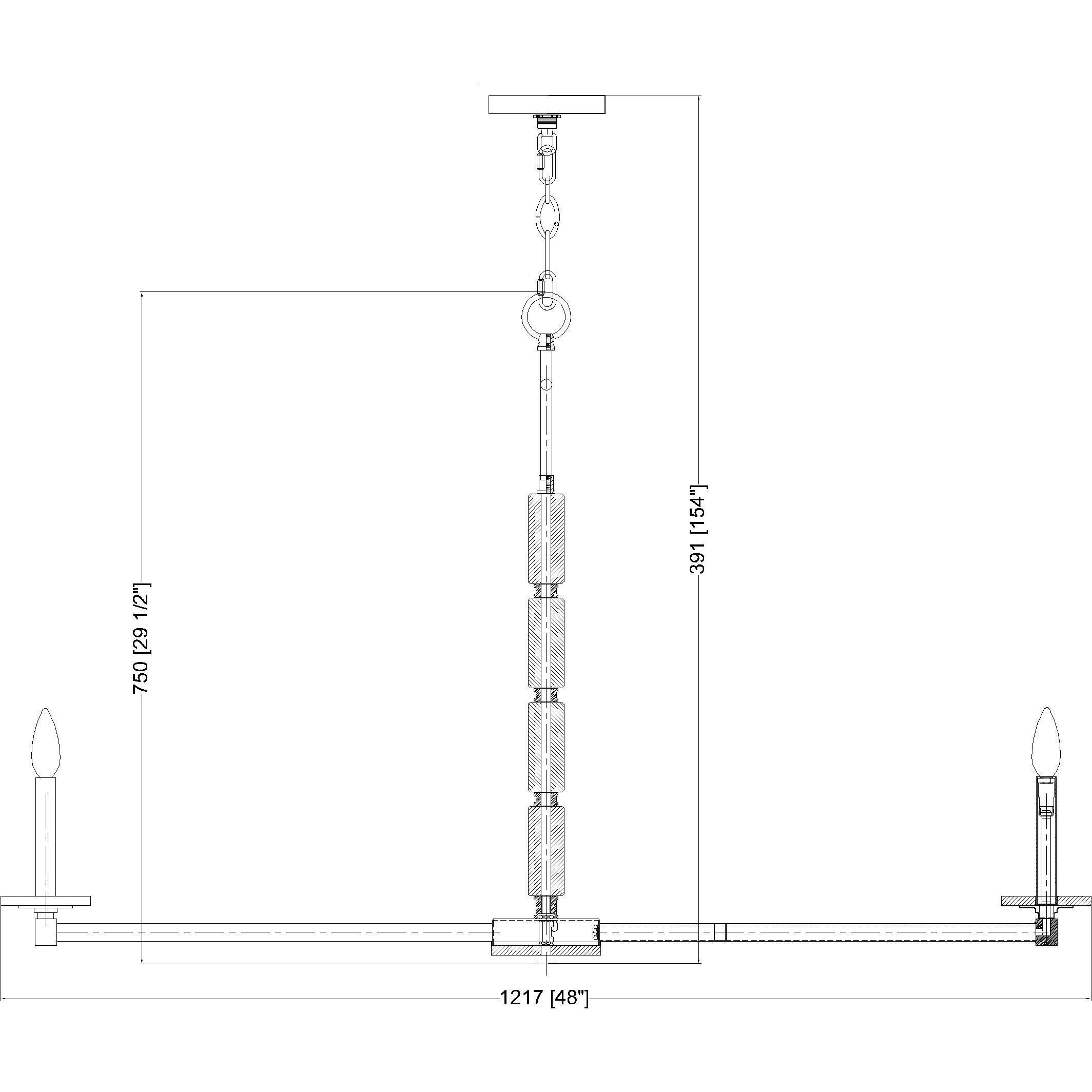 Kaden 12 Light 48 inch Modern Gold Chandelier Ceiling Light