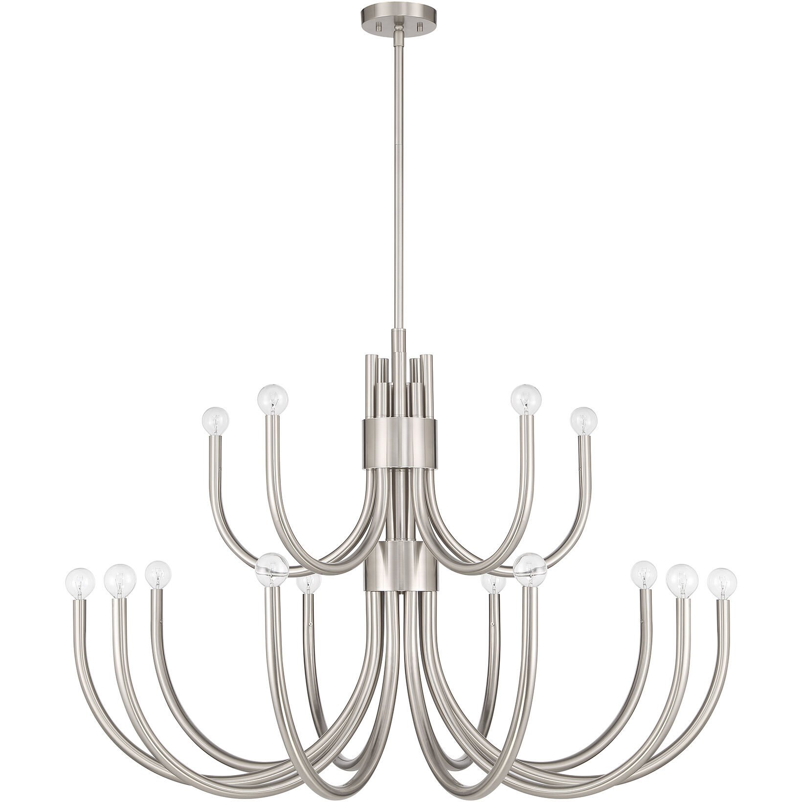 Sorrento 15 Light 42 inch Satin Nickel Chandelier Ceiling Light, Essentials