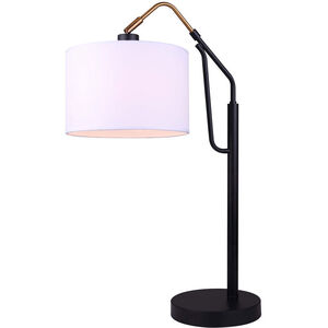 Madison 27 inch 100.00 watt Black and Gold Table Lamp Portable Light