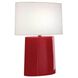 Victor 26 inch 100.00 watt Ruby Red Glazed Ceramic Table Lamp Portable Light