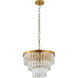 Canada 6 Light 16 inch Gold Chandelier Ceiling Light