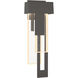 Rainfall LED 18.9 inch Coastal White Outdoor Sconce in Seeded Clear
