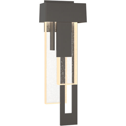 Rainfall LED 18.9 inch Coastal White Outdoor Sconce in Seeded Clear