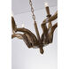 Canada 6 Light 35 inch Natural Horn Chandelier Ceiling Light