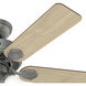 Swanson 44 inch Matte Silver with Autumn Walnut/Natural Wood Blades Ceiling Fan
