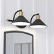 Akron LED 18 inch Matte Black and Natural Brass Bathroom Light Wall Light in 2
