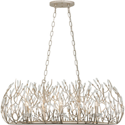 Bask 6 Light 36 inch Gold Dust Linear Pendant Ceiling Light