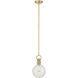 Glanora 1 Light 8 inch Vintage Brass Mini Pendant Ceiling Light
