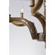 Canada 6 Light 35 inch Natural Horn Chandelier Ceiling Light