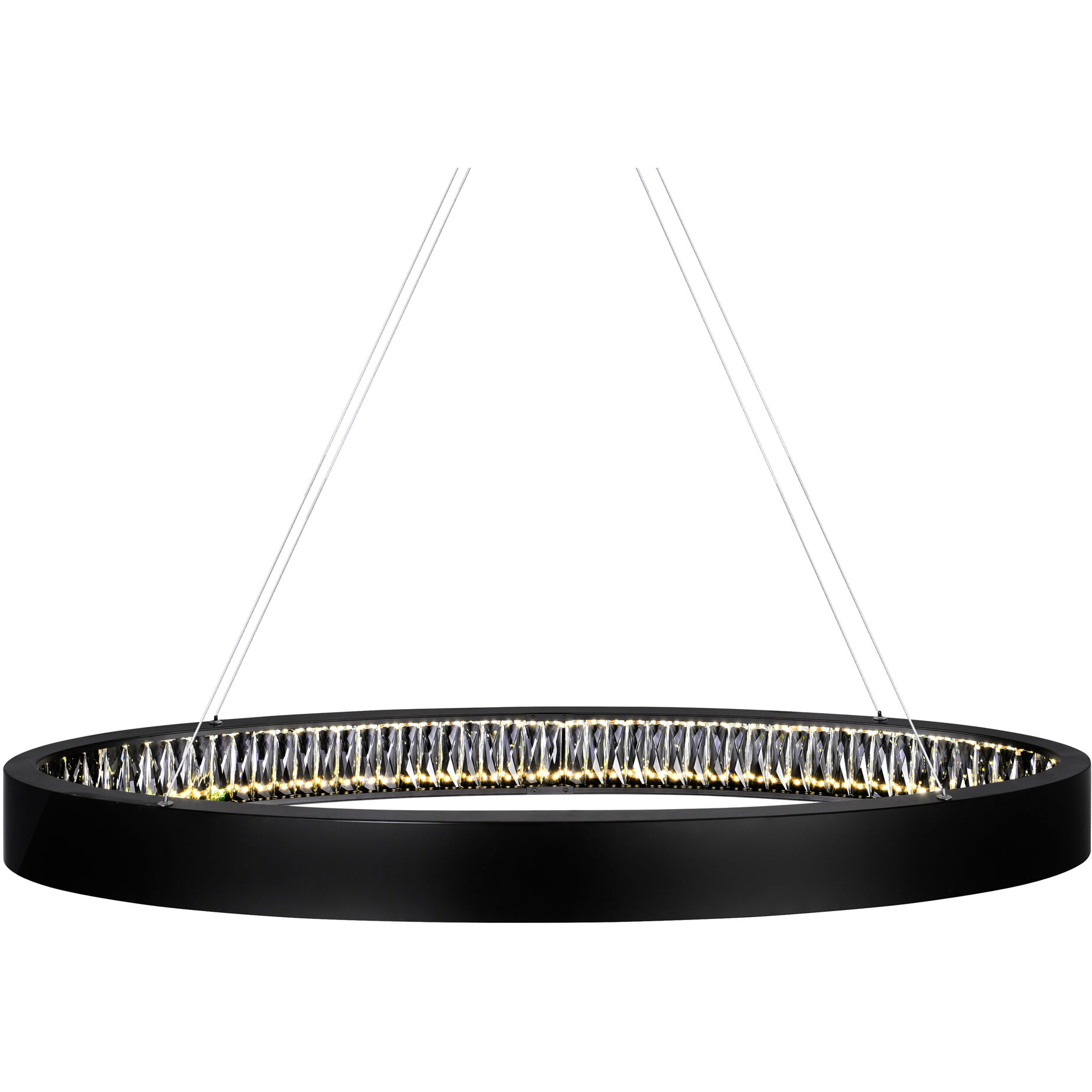 Rosalina LED 42 inch Matte Black Down Chandelier Ceiling Light