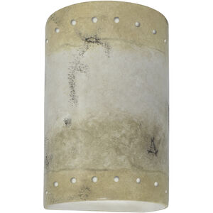 Ambiance Cylinder LED 5.75 inch Greco Travertine Wall Sconce Wall Light, Small