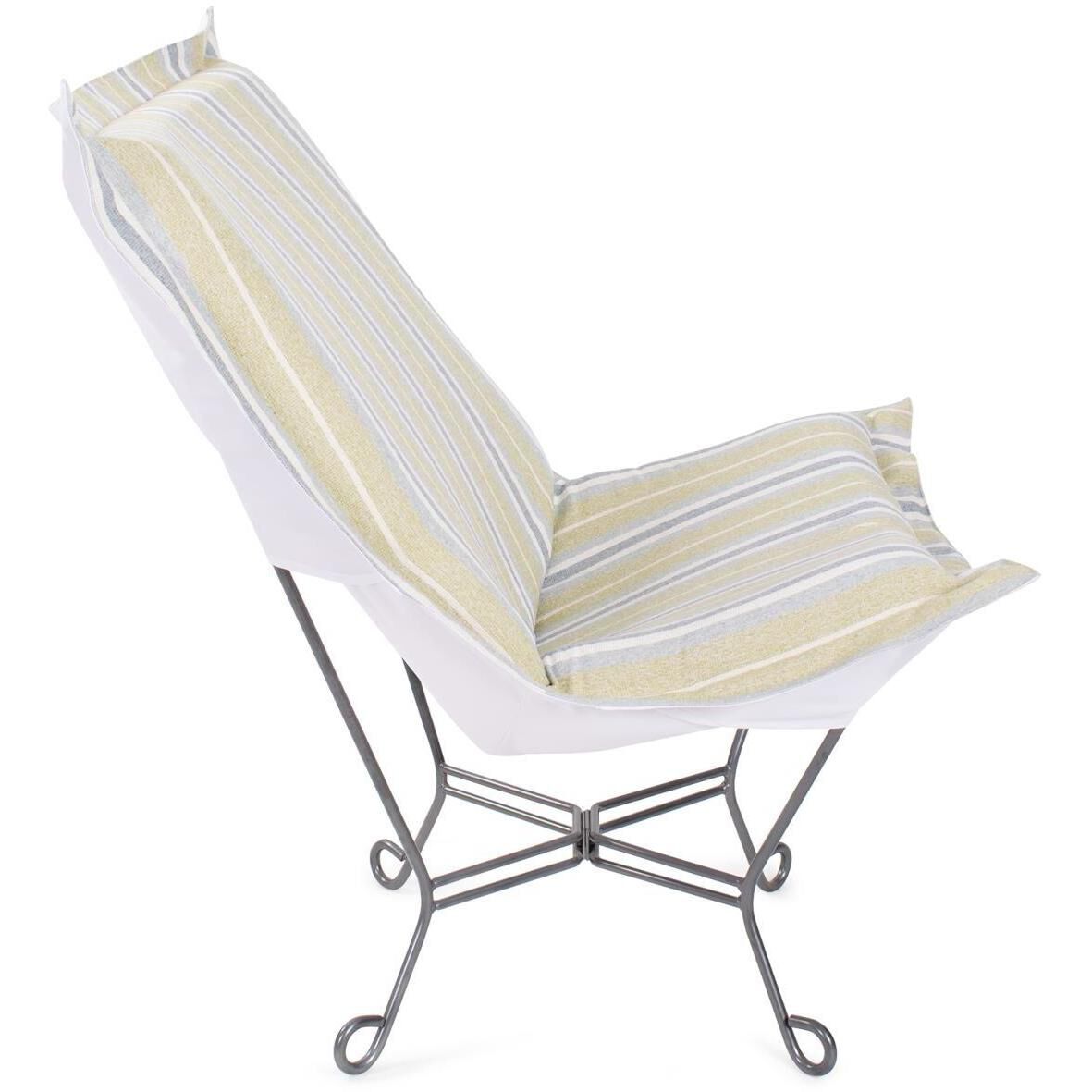 Dune Moss Outdoor Puff Scroll Chair