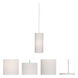 Elena 1 Light 6 inch Painted White Pendant Ceiling Light in Pearl Dupioni