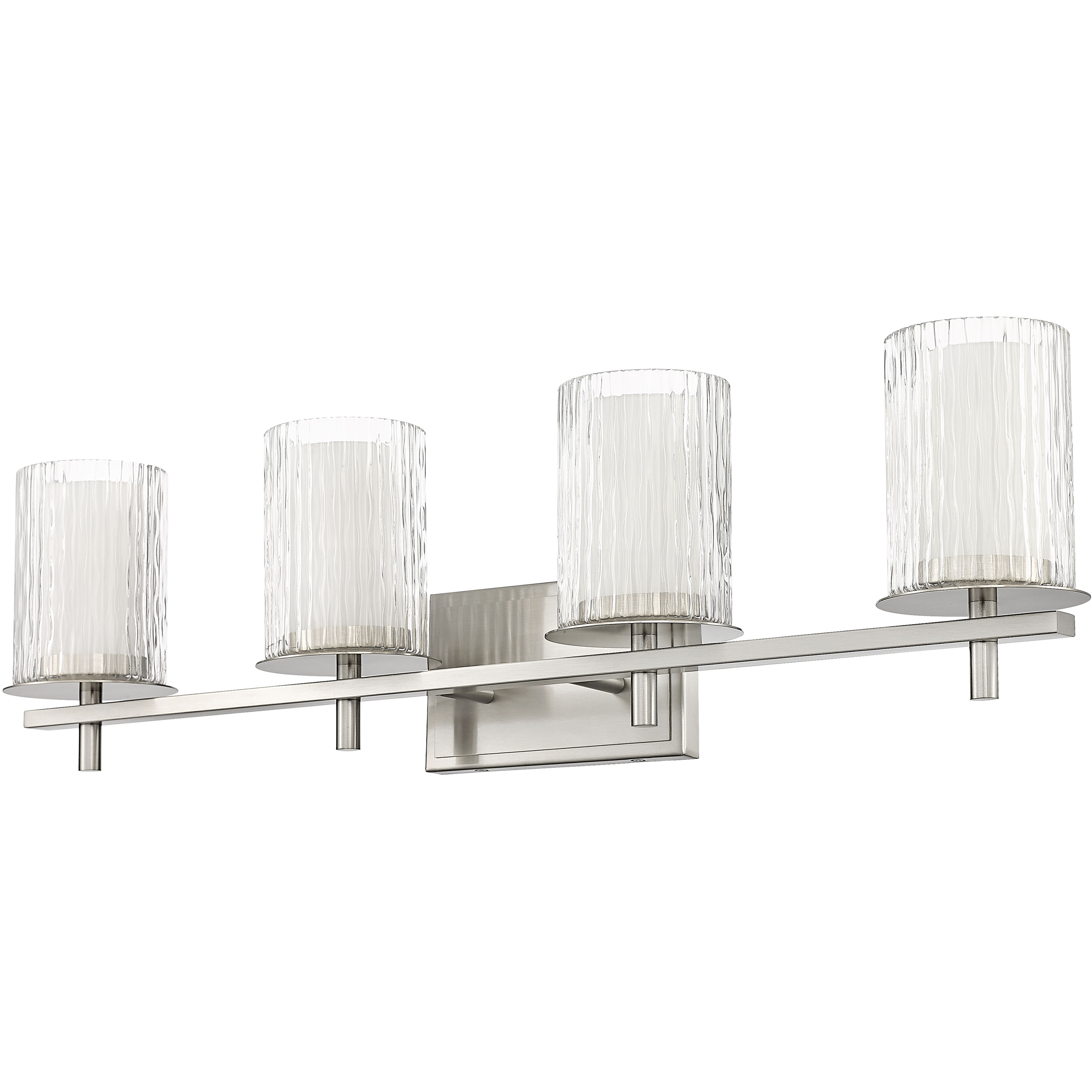 Grayson 4 Light 31 inch Brushed Nickel Vanity Wall Light