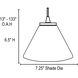 Martini LED 7 inch Oil Rubbed Bronze Pendant Ceiling Light in White