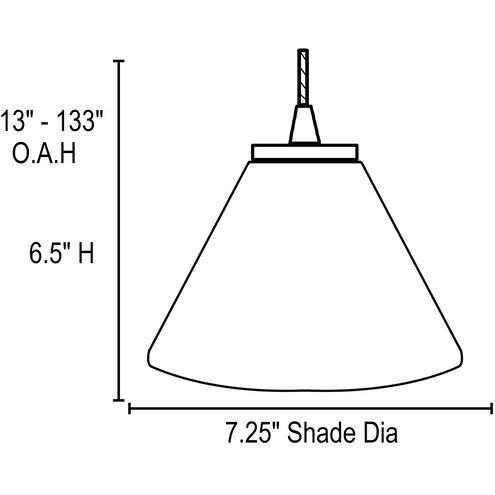 Martini LED 7 inch Oil Rubbed Bronze Pendant Ceiling Light in White
