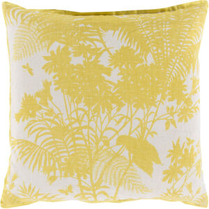 Shadow Floral 20 inch Bright Yellow, Peach Pillow Kit