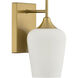 Octave 1 Light Warm Brass Wall Sconce Wall Light, Essentials