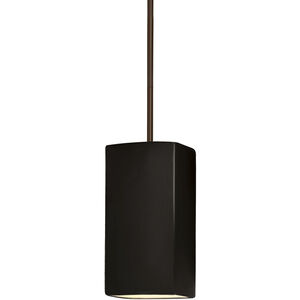 Radiance Collection 1 Light 5.5 inch Carbon Matte Black with Dark Bronze Pendant Ceiling Light