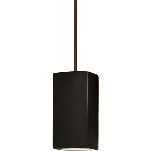 Radiance Collection 1 Light 5.5 inch Carbon Matte Black with Dark Bronze Pendant Ceiling Light