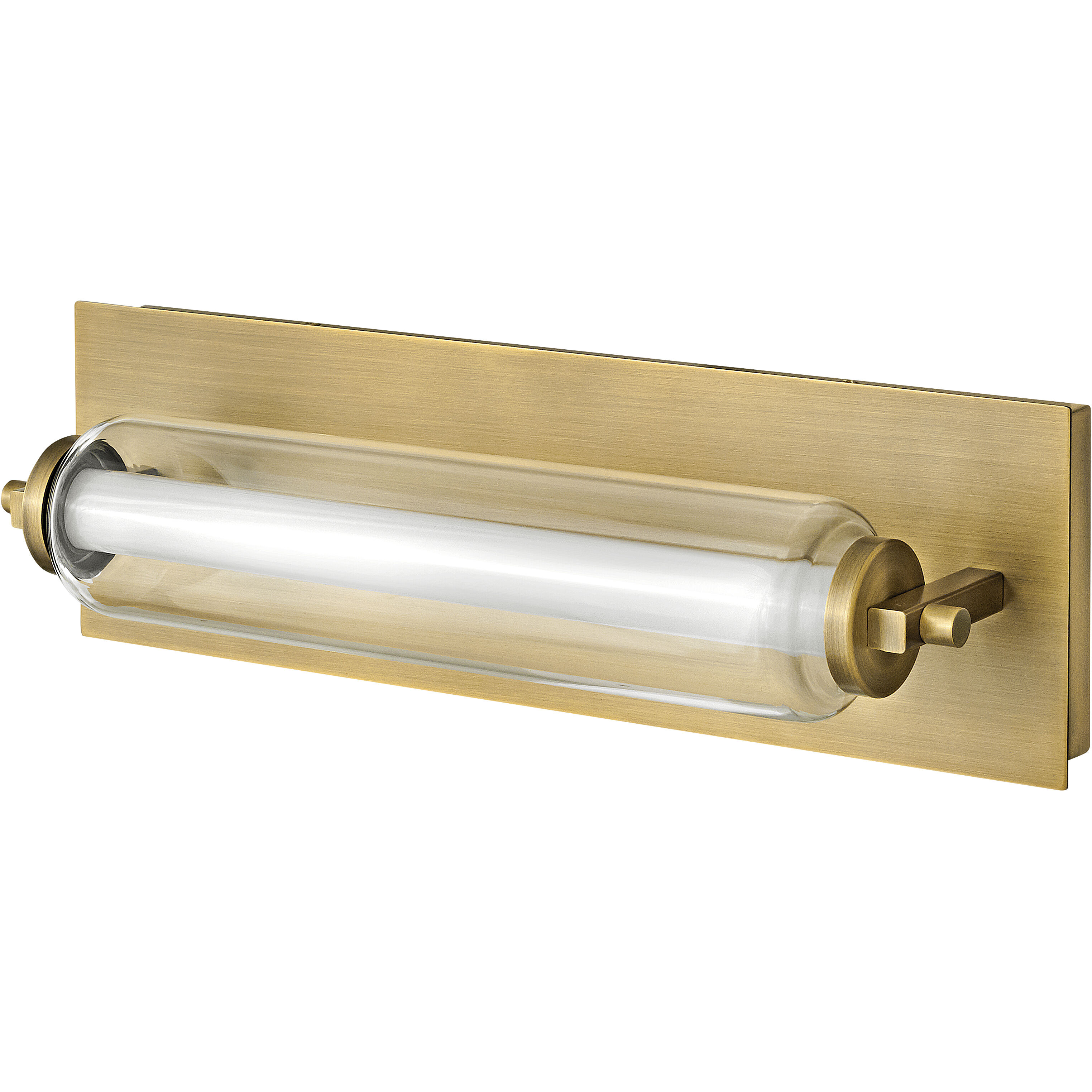 Lucien LED 5 inch Lacquered Brass Vanity Light Wall Light, Vertical