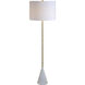 Lacuna 59.25 inch 100.00 watt Brass and White Floor Lamp Portable Light