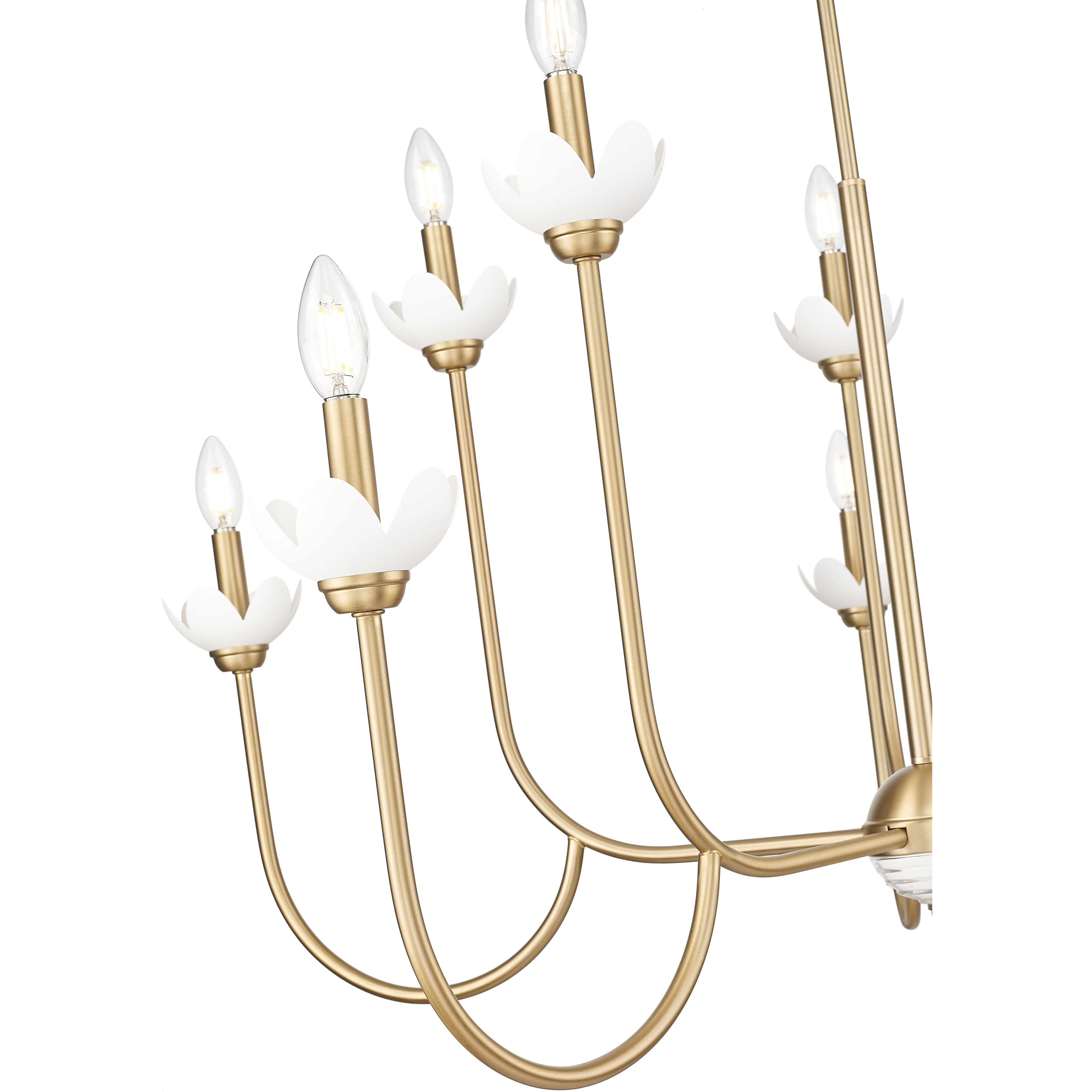 Allistair 10 Light 42 inch Modern Gold Chandelier Ceiling Light