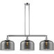 Franklin Restoration X-Large Bell LED 42 inch Polished Chrome Island Light Ceiling Light in Plated Smoke Glass, Franklin Restoration