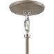 Mid-Century Schoolhouse 1 Light 12 inch Pecan with Polished Nickel Mini Pendant Ceiling Light