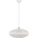 Charlton 3 Light 20 inch White with Brushed Nickel Accents Pendant Ceiling Light