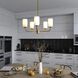 Shelby LED 26 inch Natural Brass Chandelier Ceiling Light