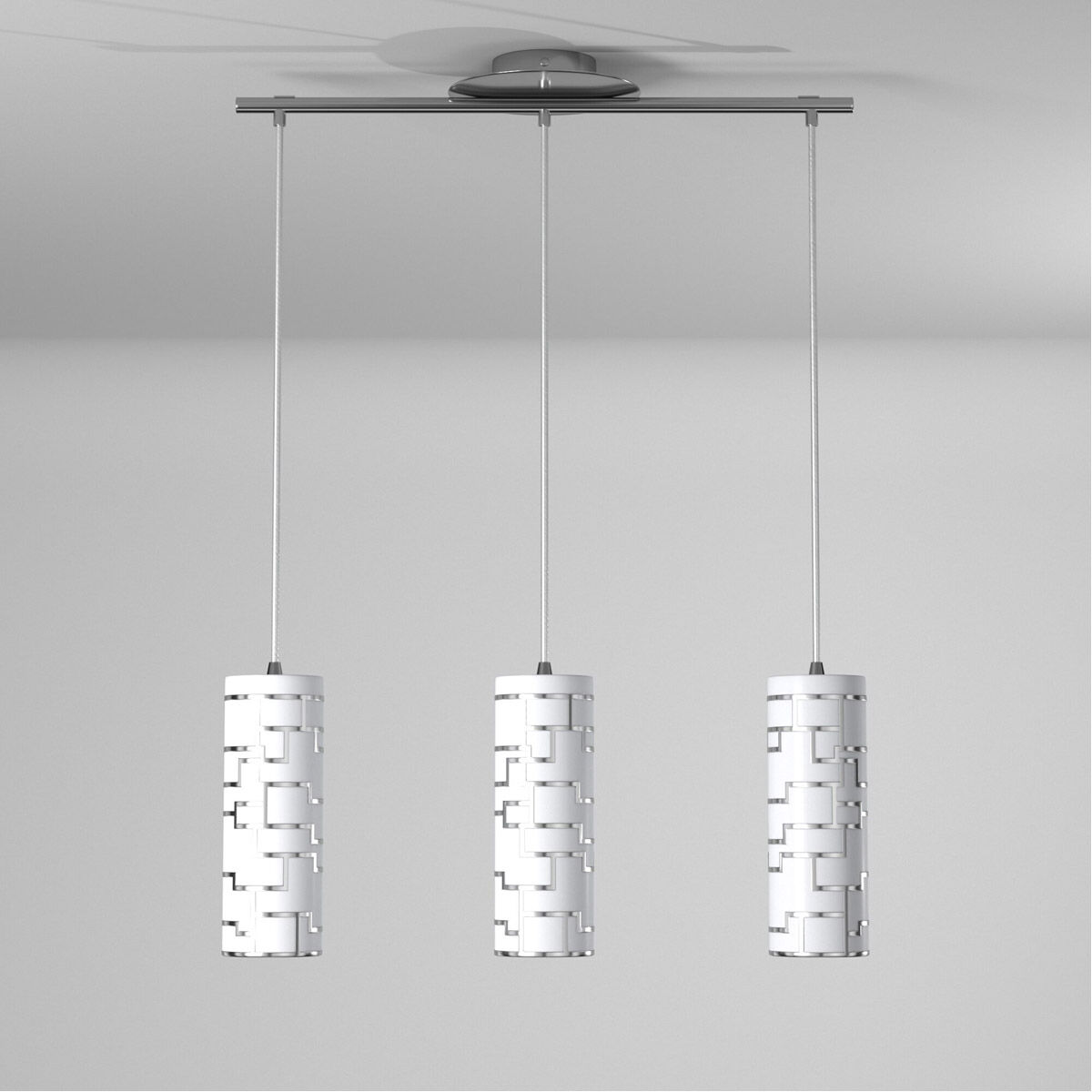 Bayman 3 Light 28.15 inch Chrome Island Trestle Light Ceiling Light