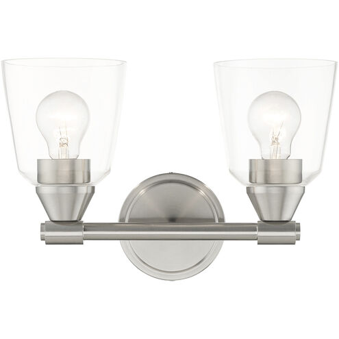 Catania 2 Light 14 inch Brushed Nickel Vanity Sconce Wall Light