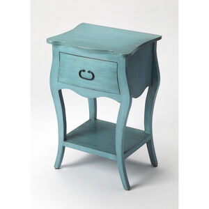 Masterpiece Rochelle Distressed Blue Rustic Blue Chairside Chest