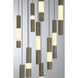 Ronda LED 32 inch Weathered Brass Multi Drop Chandelier Ceiling Light