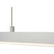 Vega LED 56 inch Brushed Nickel Linear Pendant Ceiling Light