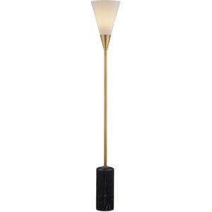 Martini 68 inch 9 watt Black/Brushed Brass Floor Lamp Portable Light