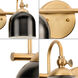 Dalton 2 Light 15 inch Vintage Brass Bath Vanity Wall Light