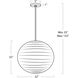 Ringo 1 Light 32 inch White Pendant Ceiling Light, Small