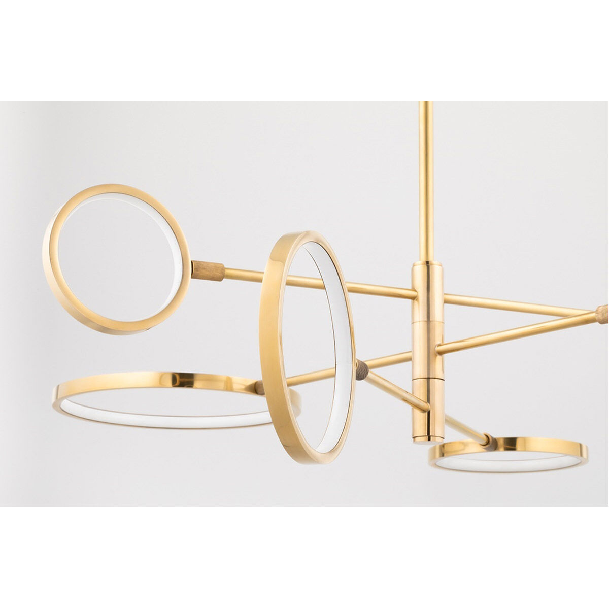 Saturn LED 34 inch Aged Brass Flush Mount Ceiling Light