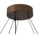 Bosco 34.88 inch Walnut Chandelier Ceiling Light