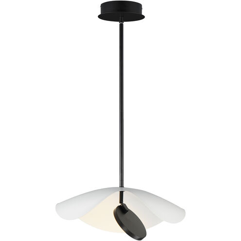 Carmen LED 16.5 inch Black Single Pendant Ceiling Light in White/Black