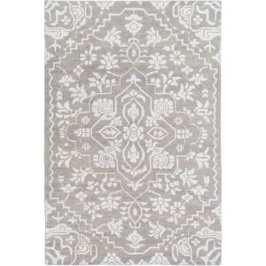 Varrius 108 X 72 inch Light Gray/Silver Gray Rugs, Wool and Viscose
