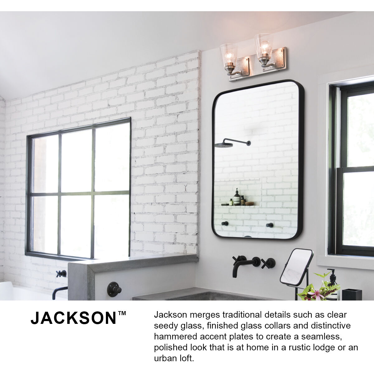 Jackson 2 Light 16.25 inch Buckeye Bronze with Antique Copper Vanity Light Wall Light